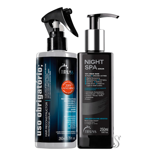 Kit Truss Uso Obrigatório Fluído 260ml + Night Spa 250ml Kit Truss Uso Obrigatório Fluído 260ml + Night Spa 250ml