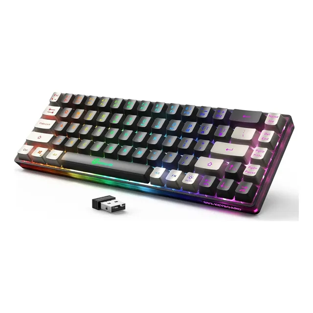 Teclado Inalambrico Gamer Rgb 65% Geodmaer Semi Mecanico