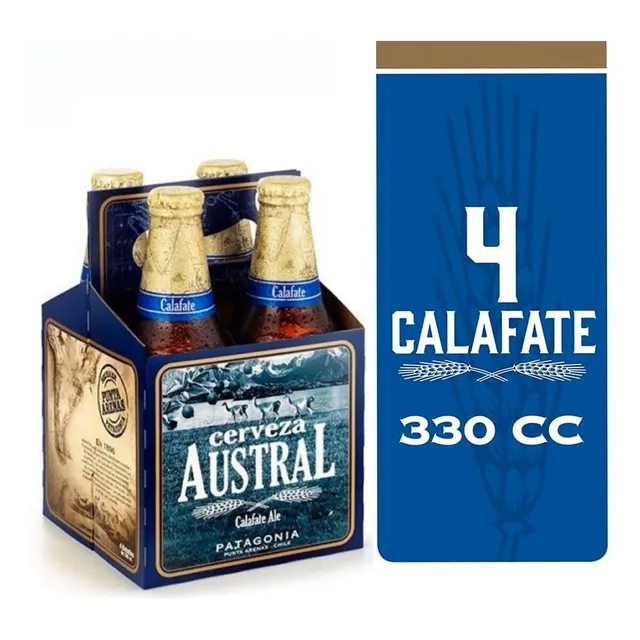 Pack 4 Cerveza Austral Calafate Botella 330cc