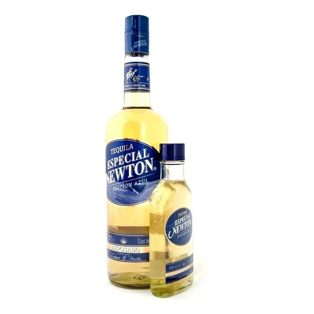 Tequila Especial Newton Edición Azul 1l Con Pacha 200ml