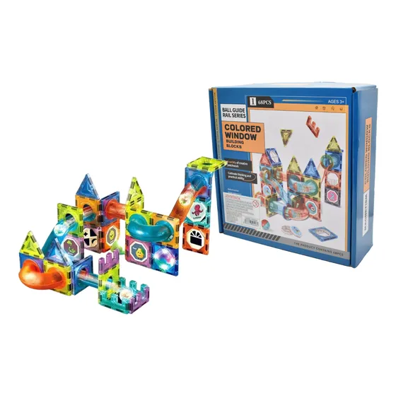 Juego Bloques Magnéticos 68 Piezas Infantil.