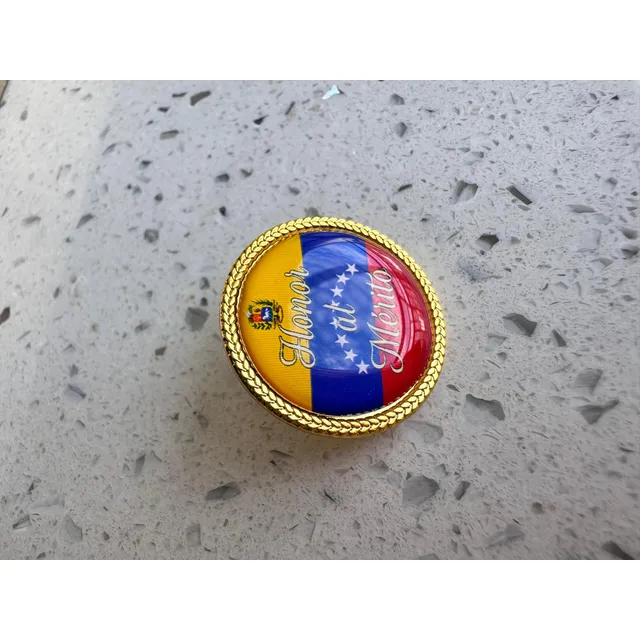 Pin Redondo Bandera De Venezuela 2,2 Cm - Pack 1 Unidad
