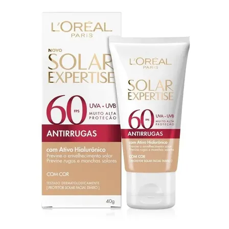 Protetor Solar Facial Antirrugas Com Cor Uniforme Fps60 40g L'oréal París