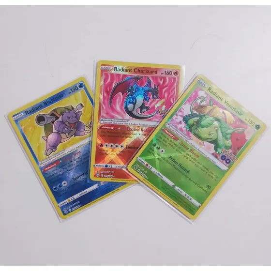 Cartas Pokémon Go Tcg Charizard Blastoise Venasaur Shiny