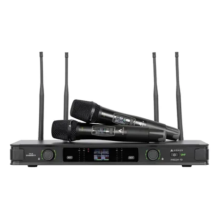 Microfone Sem Fio Digital Duplo Armer Ax822m True Diversity