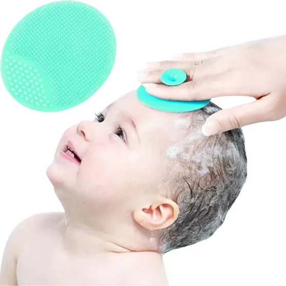 Set Cepillo Baño Silicona Para Bebe Ducha Masaje Cabeza Bebe