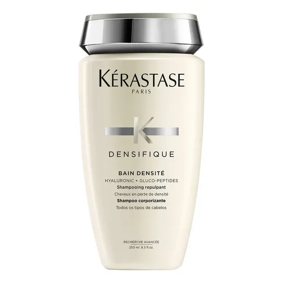 Kérastase Densifique Bain Densité Shampoo Densificador para Cabelos Finos com Perda de Densidade, Fortalece e Dá Volume, Com Stemoxydine e Ácido Hialurônico, 250 ml