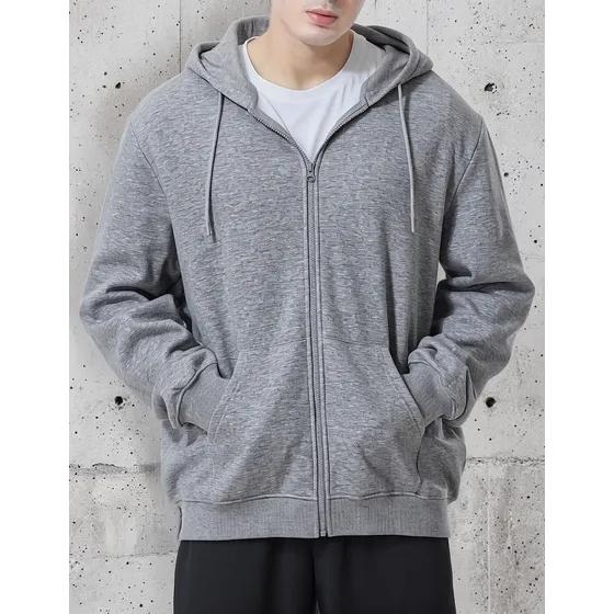 Poleron Canguro Hombre Para Estampar - Unisex Con Cierre