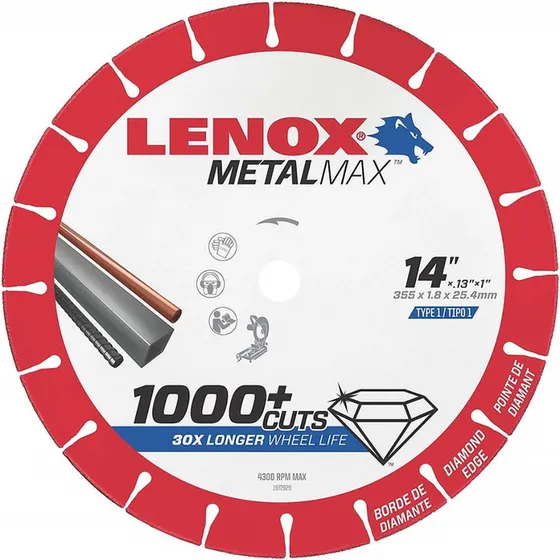 Disco Diamantado Metalmax(14  X 1 ) Corte Metal  - Lenox