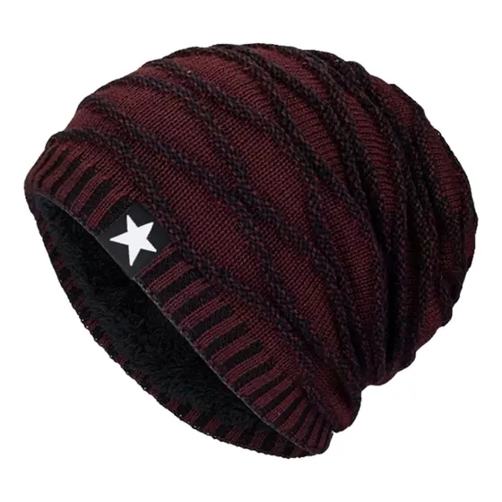 Gorro Invierno Tejidos Relieve Forro Polar