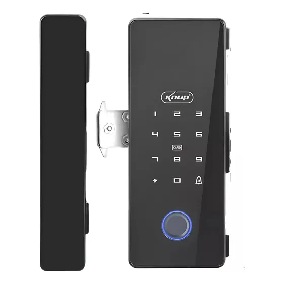 Fechadura Digital Biométrica Para Porta De Vidro Correr