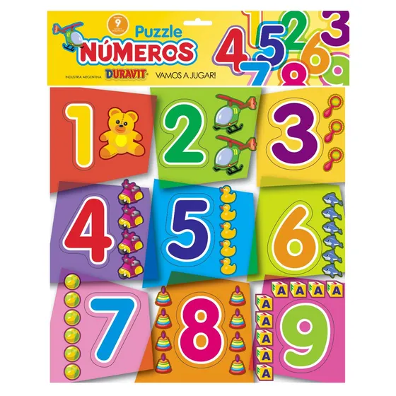 2 Puzzle Números Duravit Del 1 Al 9 - Juguetería Del Tomate
