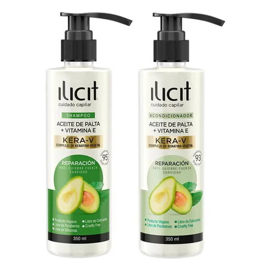Pack Shampoo + Acondicionador Ilicit Kera-v Reparacion 350ml