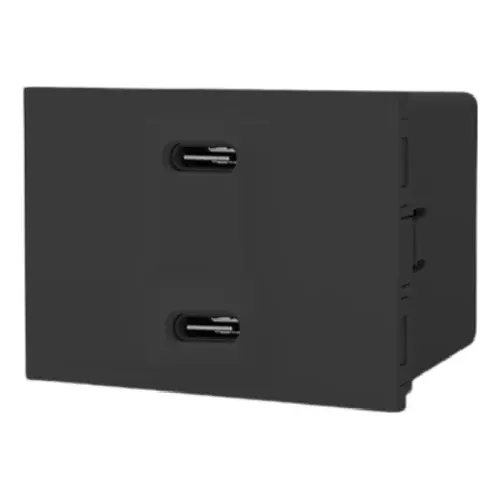 Módulo Cargador Usb Doble C + C 220v 5a Cambre Color Gris
