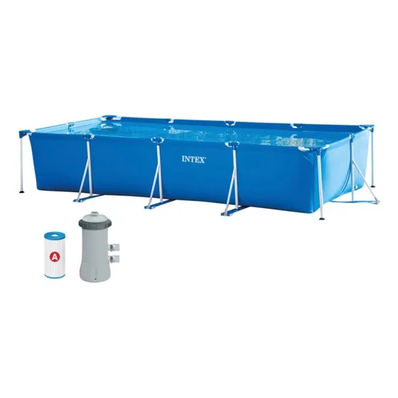 Piscina Desmontable Rectangular Intex Metal Frame 4.5 Metros