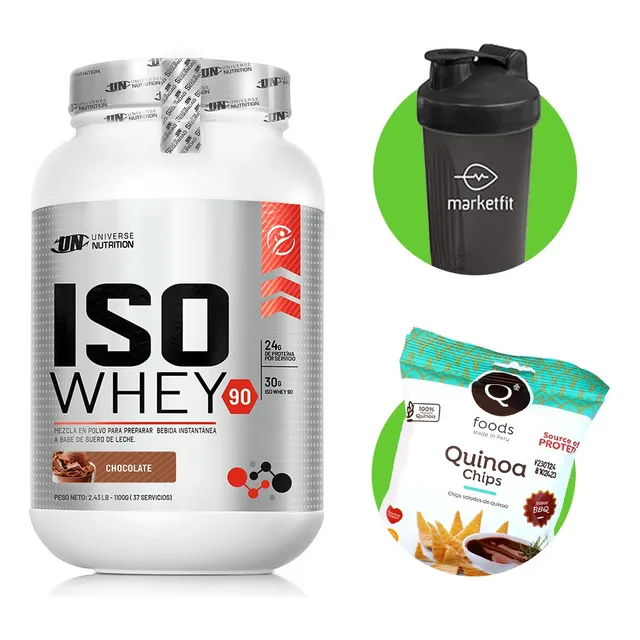Iso Whey 1.1kg Chocolate + Shaker + Chips De Quinua
