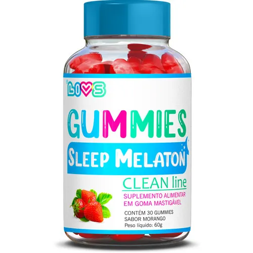 Melatonina - Gummy Com Fórmula Exclusiva 100% Natural Vegano Sabor Morango