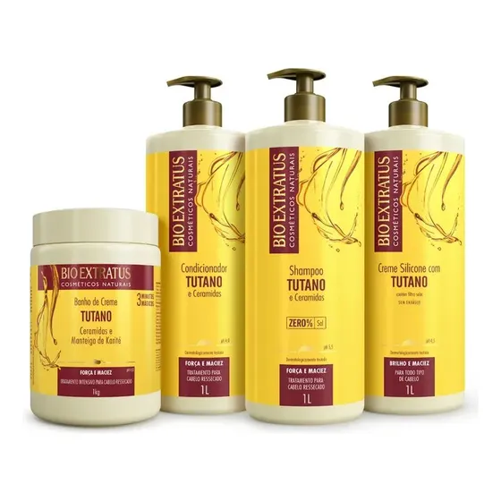 Tutano Ceramidas Profissional 4 Produtos 1lt Bio Extratus