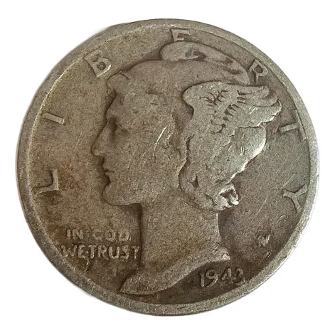 Moneda Colección, 10 Centavos (dime Mercury), Usa Año 1943