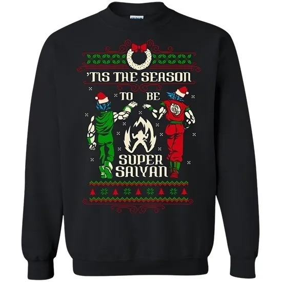 Sudaderas Coleccion 7 Ugly Sweater Super Saiyan Goku Navidad