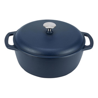 Horno Holandes Amazon Basics, Hierro, Tapa 5.6 L, Azul Mate Horno Holandes Amazon Basics, Hierro, Tapa 5.6 L, Azul Mate