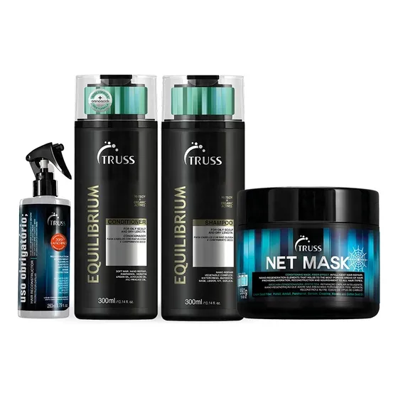 Truss Equilibrium Shampoo Condi Net Mask +fluido + Mimo 