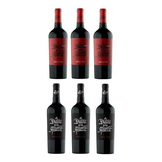 Vino El Diablo Y La Muerte La Renga Malbec Y Corte 6u 750ml