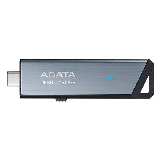 Memoria Usb-c 512gb Adata Aue800 Flash Drive 3.2 Plata Color Plateado