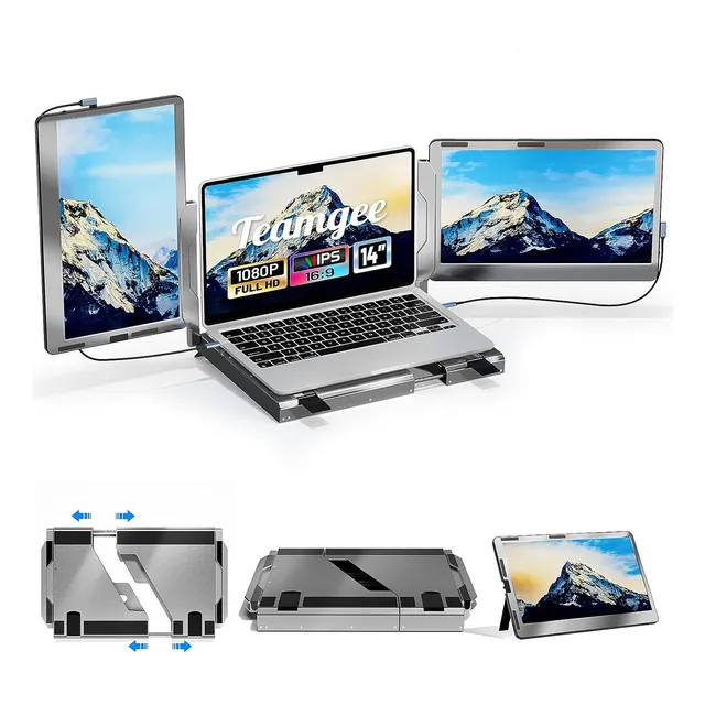Teamgee Extensor De Pantalla Giratorio De 360° 14 Pulgadas