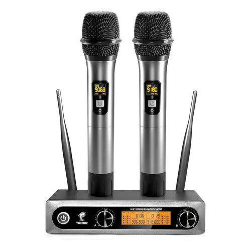 Micrófono Wvngr Wg-22 Inalámbrico Doble Profesional Karaoke Color
