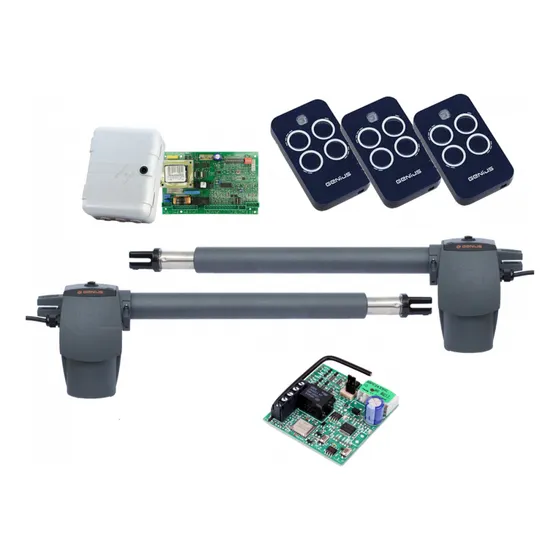 Kit pistones Genius G-bat 300 profesional para puertas automaticas con lampara