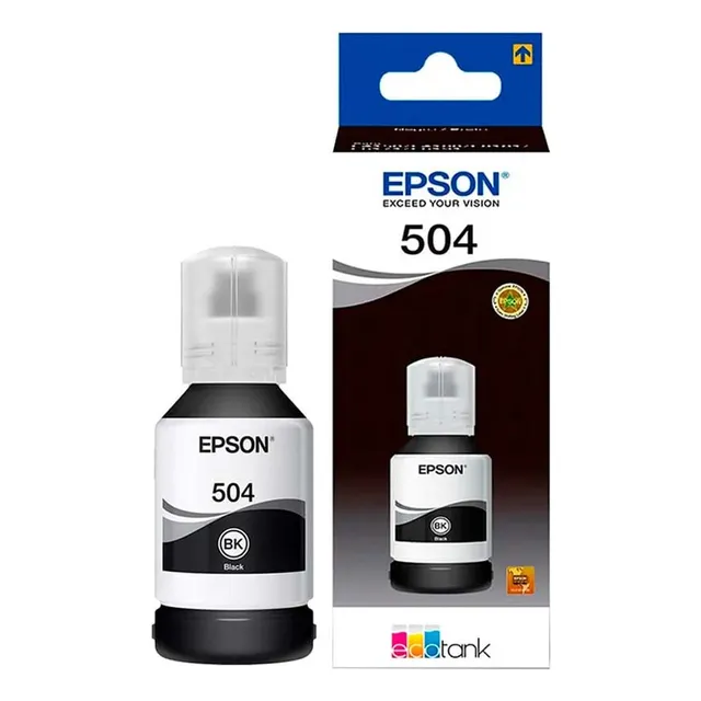 Botella De Tinta Epson T504 Original T504120 Negro