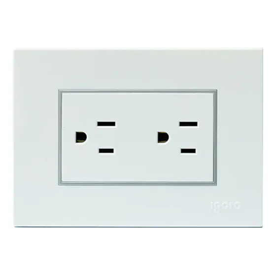 Toma Z Doble Blanco Igoto Z105/2-w