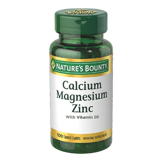 Natures Bounty Suplemento Dietario Calcio Magnesio Zinc 100c Sabor Sin sabor