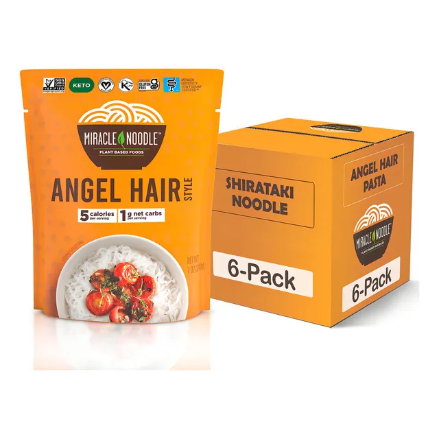 Miracle Noodle Angel Hair Shirataki - Fideos Konjac Listos P
