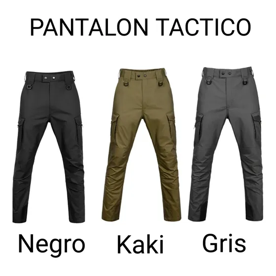 Pantalón Táctico Negro Tipo Cargo Impermeable Importado