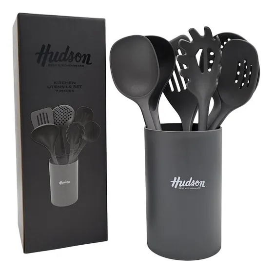 Set De 6 Utensillios Cocina Hudson Con Cesta En Caja