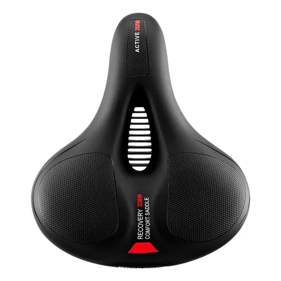Asiento Rockbros Para Bicicleta Amplio Comodo Prostático Ancho 220 Mm Color Rojo Largo 260 MmAQ-6090