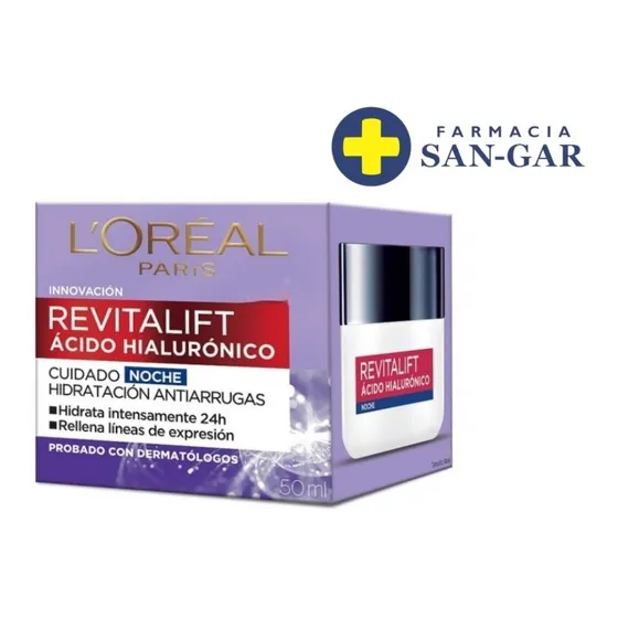 Crema Revitalif Loreal Con Ácido Hialuronico Noche