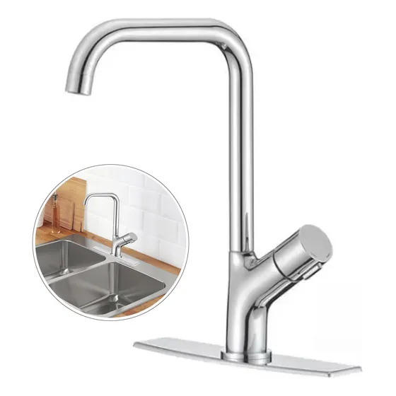 Mezcladora Llave Cocina Monomando Fregadero Grifo Acero Inox