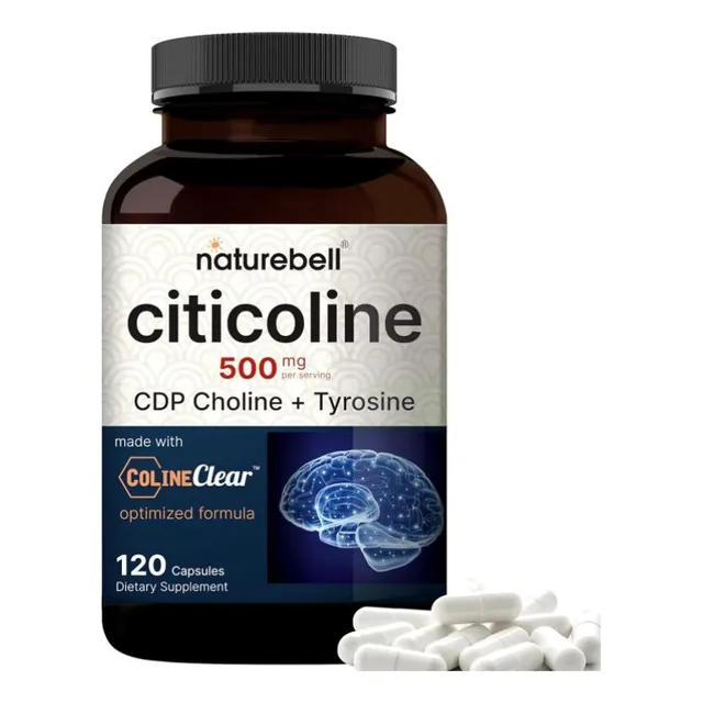 Citicolina Cdp Colina Citicoline 500mg Naturebell 120 Caps O Sabor Neutro