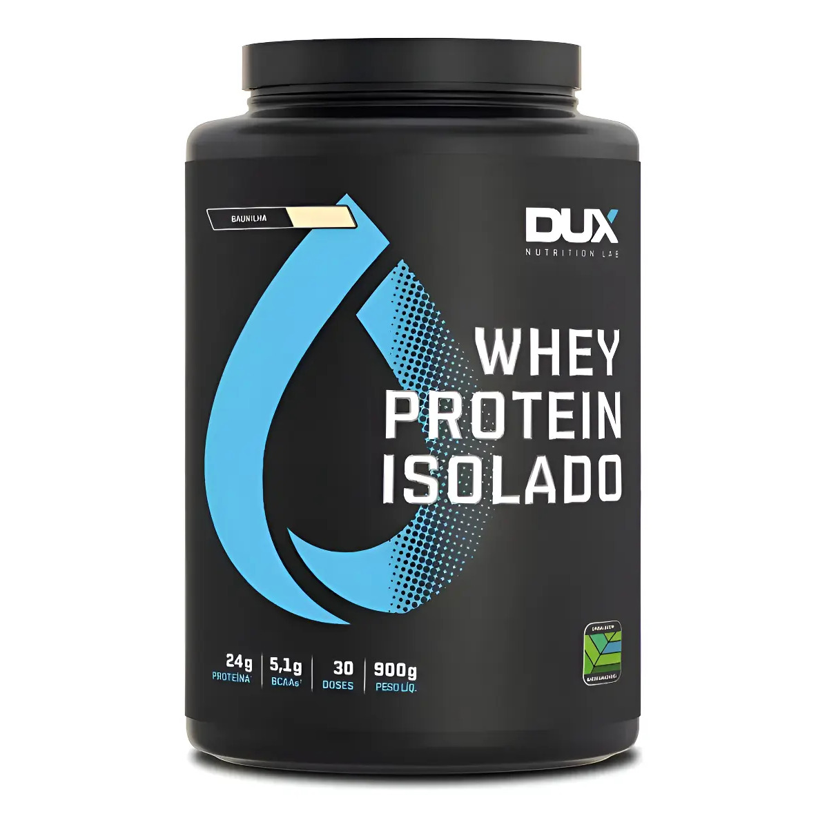 Whey Protein Isolado Dux 900g Pote Sabor Baunilha Baunilha
