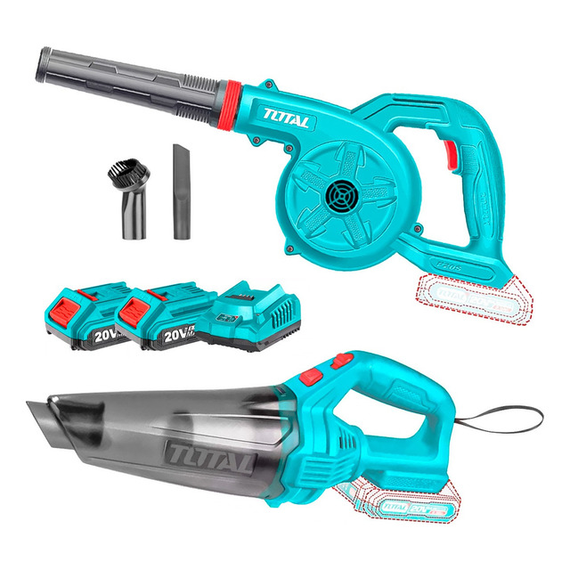 Sopladora 20v + Aspiradora Inalámbrica Total Tosli230805 Color Turquesa Sopladora 20v + Aspiradora Inalámbrica Total Tosli230805 Color Turquesa