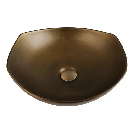 Bacha De Diseño De Apoyo Acabado Bronce Antiguo