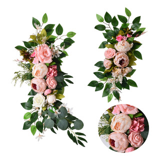 Espejo Decorativo De Flores Artificiales, Hilera Frontal De Espejo Decorativo De Flores Artificiales, Hilera Frontal De