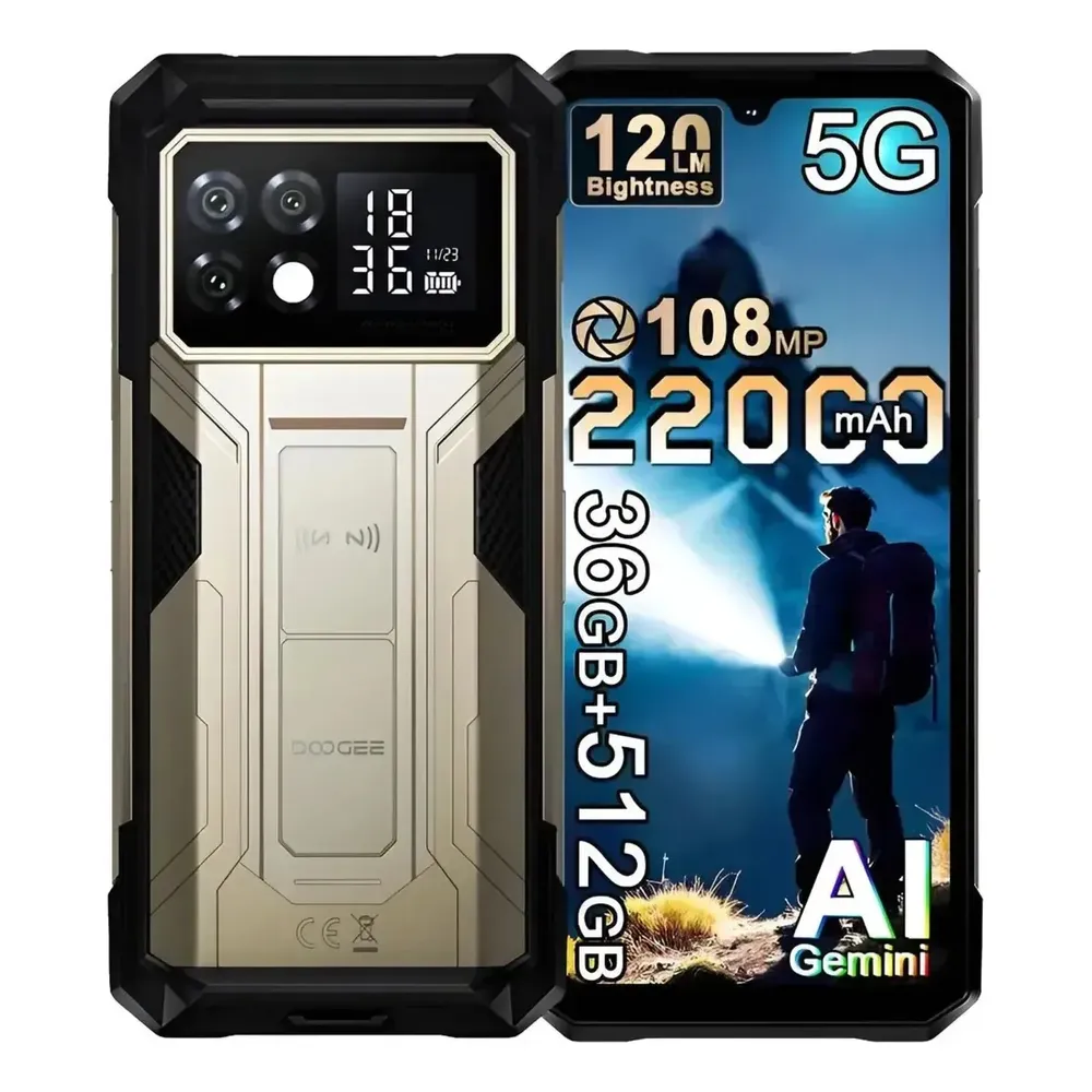 Celular Minero Doogee S200 Max: Pantalla Trasera 22000Mah