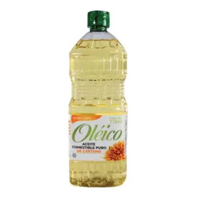 2 Pza Aceite Comestible Oléico Puro De Cártamo 3 Pzas 710 Ml