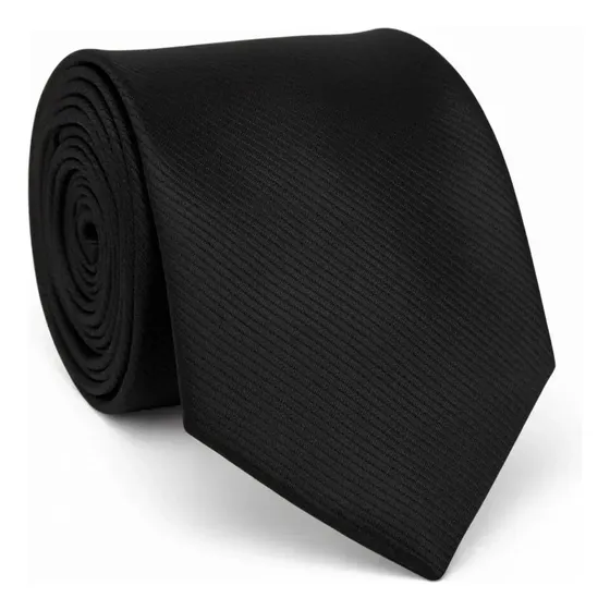 Gravata Tradicional Masculina Premium Casamento Padrinhos Congresso Seda Semi Slim Várias Cores Preta