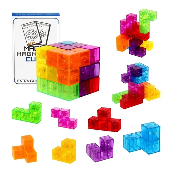 Bloques Construcción Magnéticos Cubo Soma Rompecabezas 3d