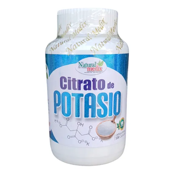 Citrato De Potasio Natural Medix 100 Capsulas 500mg